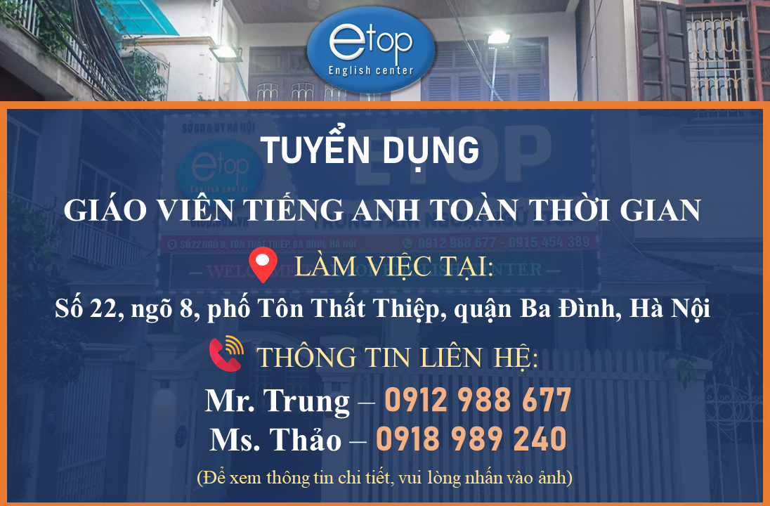 TUYỂN DỤNG GIÁO VIÊN